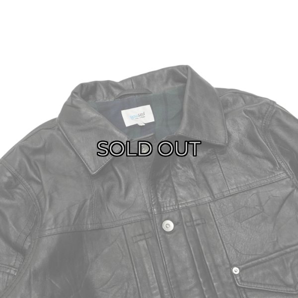 画像4: yoused （ユーズド）3Pocket 1st Leather Jacket （3ポケットファーストレザージャケット）/ Black（ブラック） (4)