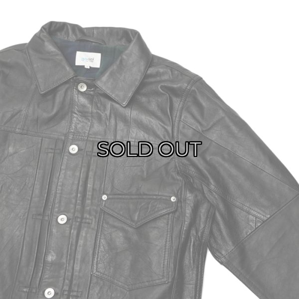 画像5: yoused （ユーズド）3Pocket 1st Leather Jacket （3ポケットファーストレザージャケット）/ Black（ブラック） (5)