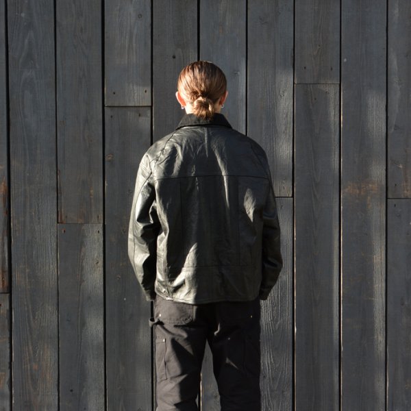 画像12: yoused （ユーズド）Leather Driver's Jacket （レザードライバーズジャケット）/ Black（ブラック） (12)