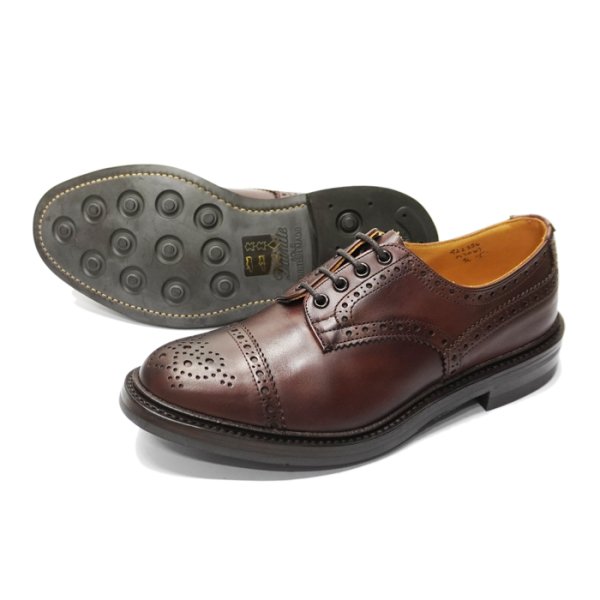 画像3: Tricker's(トリッカーズ)キャップトゥブローグシューズ(ダイナイトソール)/Burgundy Burnished(バーガンディバーニッシュド) (3)