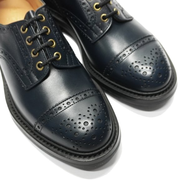 画像6: Tricker's(トリッカーズ)キャップトゥブローグシューズ(ダイナイトソール)/Navy Aniline Calf(ネイビーアニリンカーフ) (6)