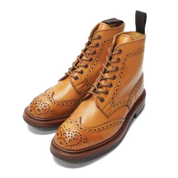 画像2: Tricker's（トリッカーズ）カントリーブローグブーツ（ダイナイトソール）/1001 Burnished（1001バーニッシュド） (2)