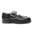 画像1: Tricker's（トリッカーズ）Mary Jane Brogue Shoes（メリージェーン ブローグシューズ）レザーソール/Black Box Calf（ブラックボックスカーフ） (1)
