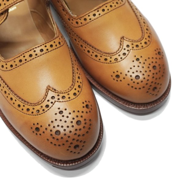 画像6: Tricker's（トリッカーズ）Mary Jane Brogue Shoes（メリージェーンブローグシューズ）レザーソール/1001 Burnished（1001バーニッシュド） (6)
