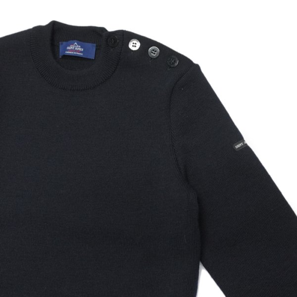 画像4: SAINT JAMES(セントジェームス)CANCALE(肩ボタンプレーンセーター)/NAVY(ネイビー) (4)