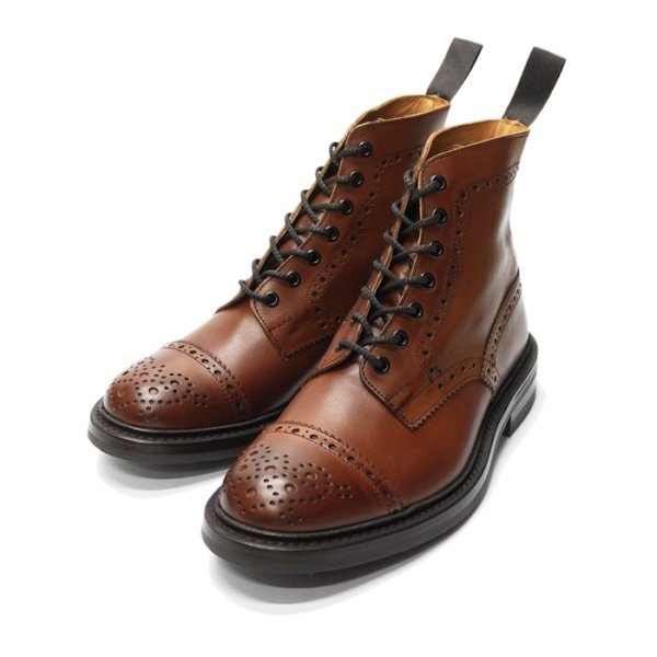 画像2: Tricker's(トリッカーズ)キャップトゥブローグブーツ(ダイナイトソール)/Beechnut Burnished(ビーチナッツバーニッシュド) (2)