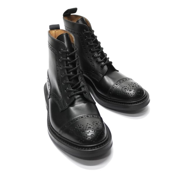 画像4: Tricker's(トリッカーズ)キャップトゥブローグブーツ(ダイナイトソール)/Black Box Calf(ブラックボックスカーフ) (4)