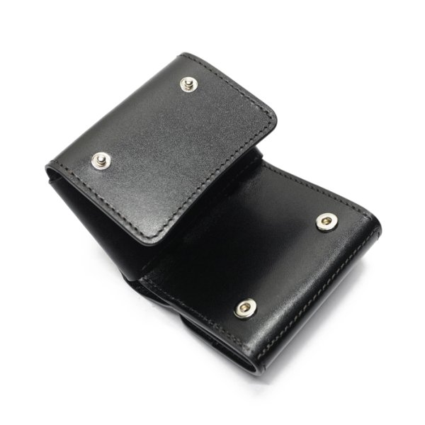 画像7: WILD SWANS(ワイルドスワンズ)STELLA(ステラ)ミニ3つ折りウォレット"サドルプルアップ"/Black(ブラック) (7)