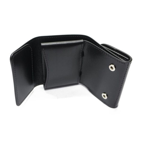 画像8: WILD SWANS(ワイルドスワンズ)STELLA(ステラ)ミニ3つ折りウォレット"サドルプルアップ"/Black(ブラック) (8)