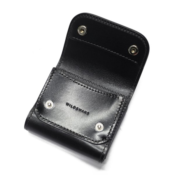画像5: WILD SWANS(ワイルドスワンズ)STELLA(ステラ)ミニ3つ折りウォレット"サドルプルアップ"/Black(ブラック) (5)