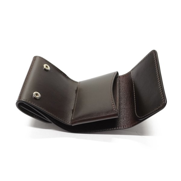 画像9: WILD SWANS(ワイルドスワンズ)STELLA(ステラ)ミニ3つ折りウォレット"サドルプルアップ"/Choco(チョコ) (9)