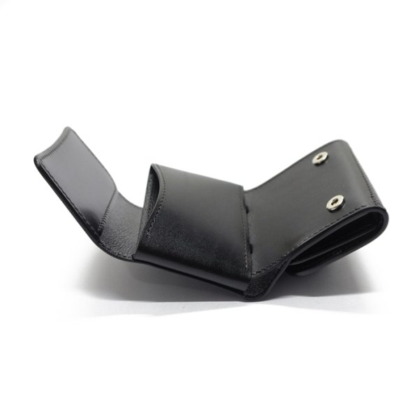 画像10: WILD SWANS(ワイルドスワンズ)STELLA(ステラ)ミニ3つ折りウォレット"サドルプルアップ"/Black(ブラック) (10)