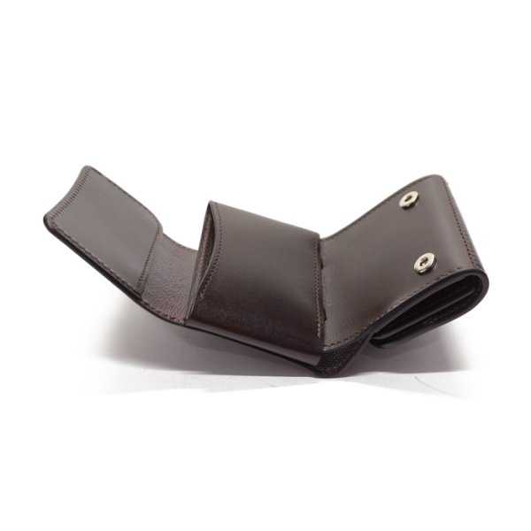 画像10: WILD SWANS(ワイルドスワンズ)STELLA(ステラ)ミニ3つ折りウォレット"サドルプルアップ"/Choco(チョコ) (10)