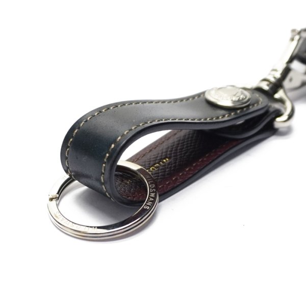 画像3: WILD SWANS(ワイルドスワンズ)BRANCHII(ブランチ2)キーホルダー/ブラック"シェルコードバン"×バーガンディ"型押しイングリッシュブライドル" (3)