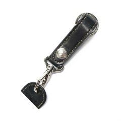 WILD SWANS（ワイルドスワンズ）BRANCHII（ブランチ2）キーホルダー/ブラック"シェルコードバン"×バーガンディ"型押しイングリッシュブライドル"