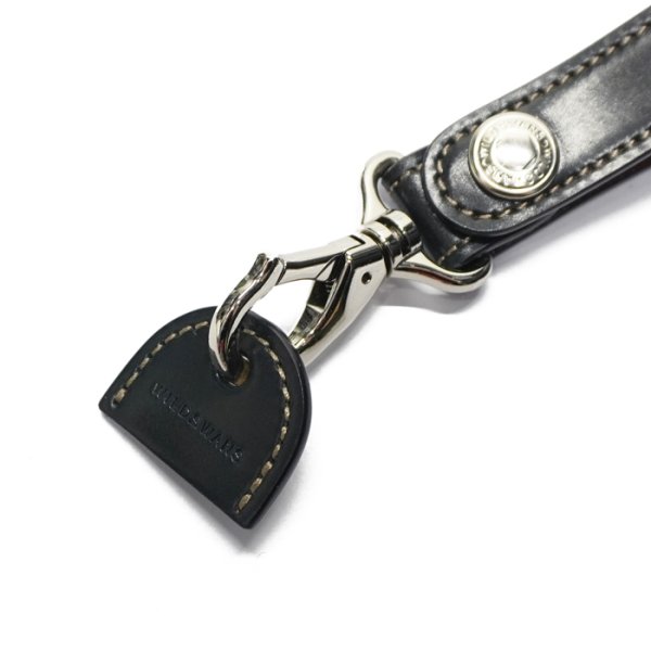画像4: WILD SWANS(ワイルドスワンズ)BRANCHII(ブランチ2)キーホルダー/ブラック"シェルコードバン"×バーガンディ"型押しイングリッシュブライドル" (4)