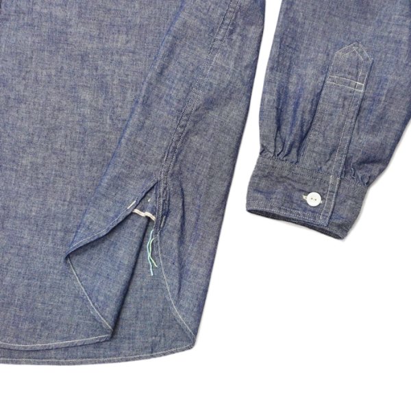 画像5: 【PointUp10%11/10迄】Post O'Alls(ポストオーバーオールズ)No.1 Shirt MV(No.1シャツ)"Classic Chambray" / Indigo(インディゴ) (5)