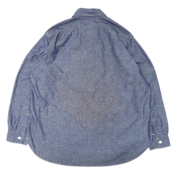 画像2: 【PointUp10%11/10迄】Post O'Alls(ポストオーバーオールズ)No.1 Shirt MV(No.1シャツ)"Classic Chambray" / Indigo(インディゴ) (2)