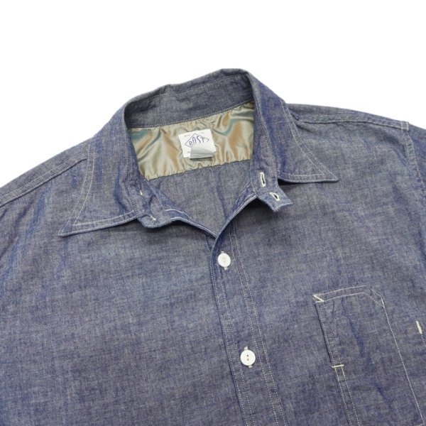 画像6: 【PointUp10%11/10迄】Post O'Alls(ポストオーバーオールズ)No.1 Shirt MV(No.1シャツ)"Classic Chambray" / Indigo(インディゴ) (6)
