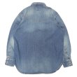 画像2: F.O.B FACTORY（エフオービーファクトリー）DENIM WESTERN SHIRT（デニムウエスタンシャツ）”8oz Wash Denim" / Blue（ブルー） (2)