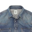 画像3: F.O.B FACTORY（エフオービーファクトリー）DENIM WESTERN SHIRT（デニムウエスタンシャツ）”8oz Wash Denim" / Blue（ブルー） (3)