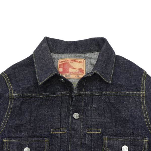 画像4: F.O.B FACTORY（エフオービーファクトリー）G-3 DENIM 2nd JK（G-3デニム2ndジャケット）"14oz G3 Selvedge Supima" / Indigo（インディゴ）※One Wash (4)