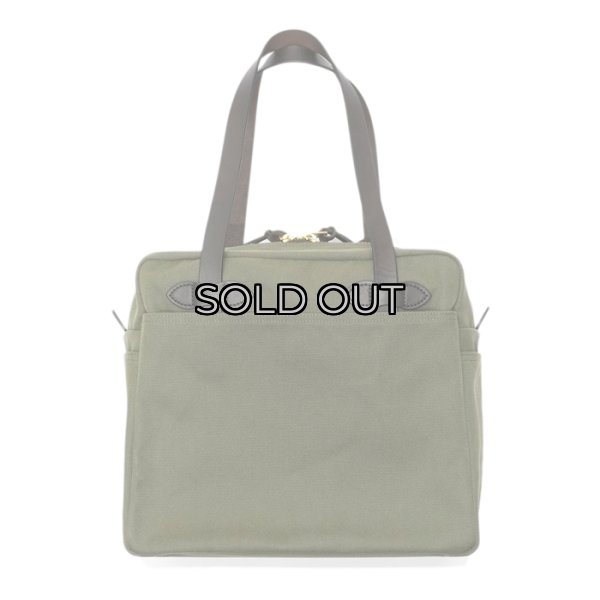 画像1: FILSON（フィルソン）TOTE BAG WITH ZIPPER（ジッパー付トートバッグ）/ OTTER GREEN（オッターグリーン） (1)
