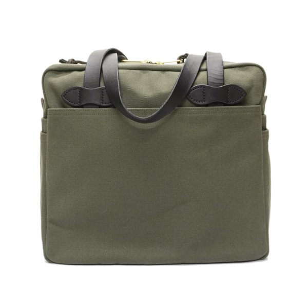 画像2: FILSON(フィルソン)TOTE BAG WITH ZIPPER(ジッパー付トートバッグ)/ OTTER GREEN(オッターグリーン) (2)