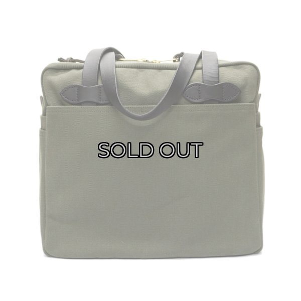 画像2: FILSON（フィルソン）TOTE BAG WITH ZIPPER（ジッパー付トートバッグ）/ OTTER GREEN（オッターグリーン） (2)
