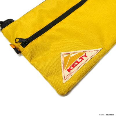 画像2: KELTY（ケルティ）VINTAGE FLAT POUCH"SM"（ヴィンテージフラットポーチSM）/Caramel（キャラメル）・Mustard（マスタード）