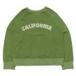 画像1: Mixta（ミクスタ）Print Raglan Crew Sweat（プリント付きラグランクルースウェット）"CALIFORNIA 3D"/Green Tea（グリーンティー）※Lサイズのみ (1)