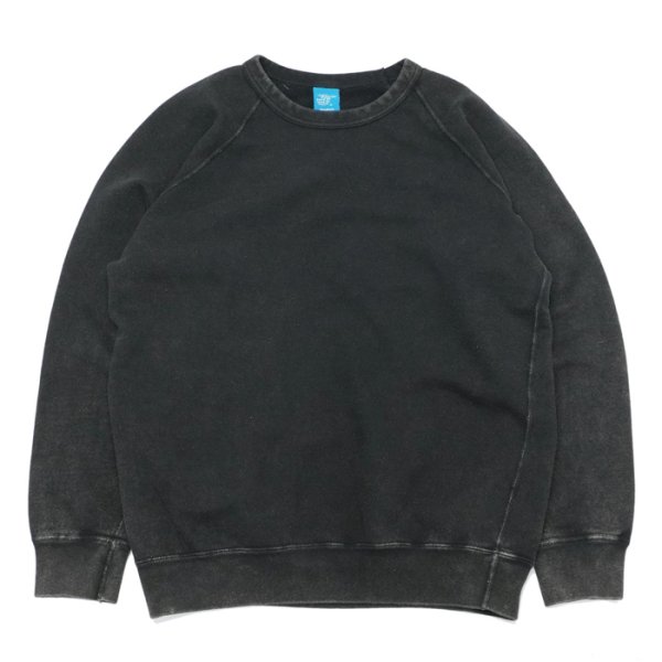 画像1: Good On（グッドオン）Raglan Crew Neck Sweat（ラグランクルーネックスウェット）"Vintage Dye"/Black（ブラック）※Mサイズのみ (1)