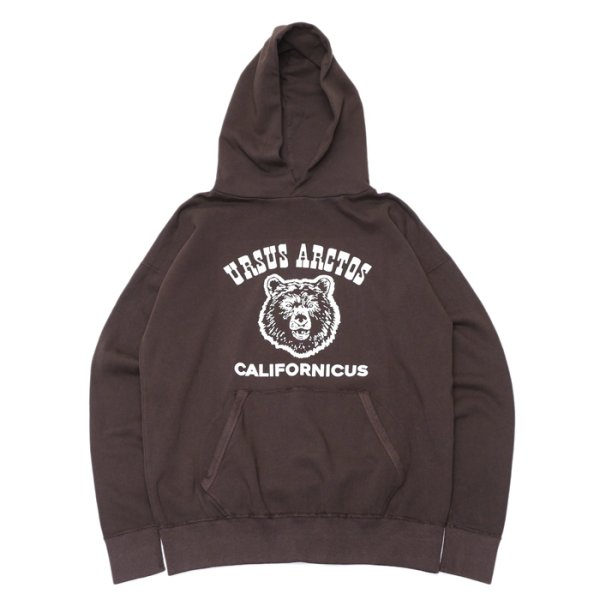 画像1: Mixta（ミクスタ）Print Hoodie Sweat（プリント付きフーディスウェット）"URSUS ARCTOS"/Dark Choco（ダークチョコ）※XLサイズのみ (1)