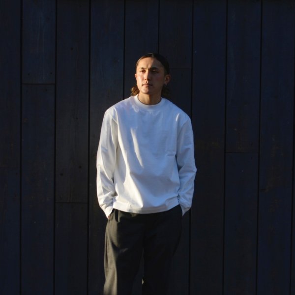 画像7: 【PointUp10%11/10迄】KAPTAIN SUNSHINE(キャプテンサンシャイン)Suvin Supima Tube Long Sleeve Tee Heavy(スビンスーピマチューブロングスリーブヘビーTシャツ)"SUVIN SUPIMA TUBE JERSEY HEAVY" / White(ホワイト) (7)