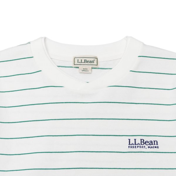 画像3: L.L.Bean(エルエルビーン)Union Striped Long Sleeve Tee(ユニオン ストライプロングスリーブT)"Japan Edition" / White×Lt,Green(ホワイト×ライトグリーン) (3)