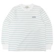 画像1: L.L.Bean（エルエルビーン）Union Striped Long Sleeve Tee（ユニオン ストライプロングスリーブT）"Japan Edition" / White×Lt,Green（ホワイト×ライトグリーン） (1)