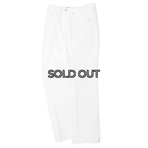 画像1: KAPTAIN SUNSHINE（キャプテンサンシャイン）Skate Shoecut Denim Pants（スケートシューカットデニムパンツ）/ One Wash White（ワンウォッシュホワイト）【裾上げ無料】 (1)