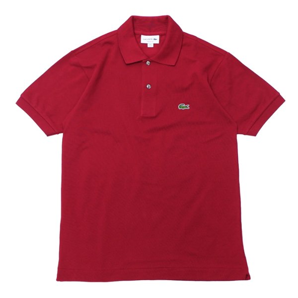 画像1: LACOSTE（ラコステ）Classic Fit Pique Polo Shirt（クラシックフィットピケポロシャツ）/Bordeaux（ボルドー）※Imported from France※サイズ2のみ (1)