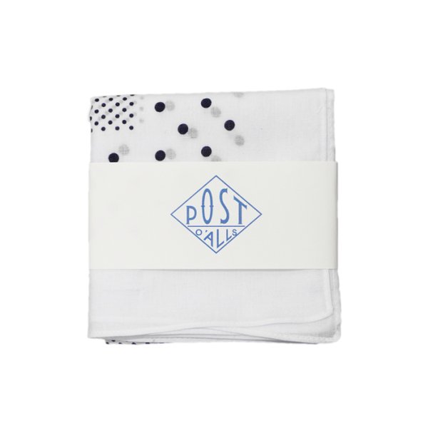 画像7: 【PointUp10%11/10迄】Post O'Alls(ポストオーバーオールズ)POST Bandana Hankie-original 1993 design-(ポスト・バンダナハンキー)Cotton Sheeting/Navy(ネイビー)・Charcoal(チャコールグレー)・White(ホワイト)※メール便発送可※ (7)