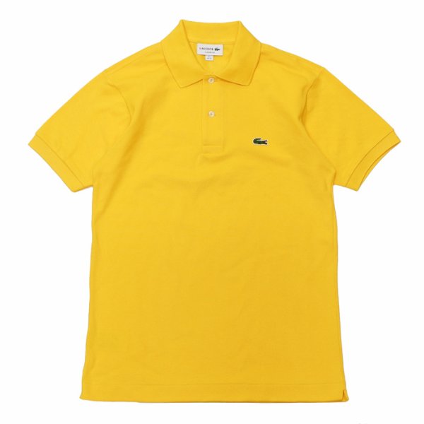 画像1: LACOSTE（ラコステ）Classic Fit Pique Polo Shirt（クラシックフィットピケポロシャツ）/Wasp（イエロー）※Imported from France※サイズ2のみ (1)