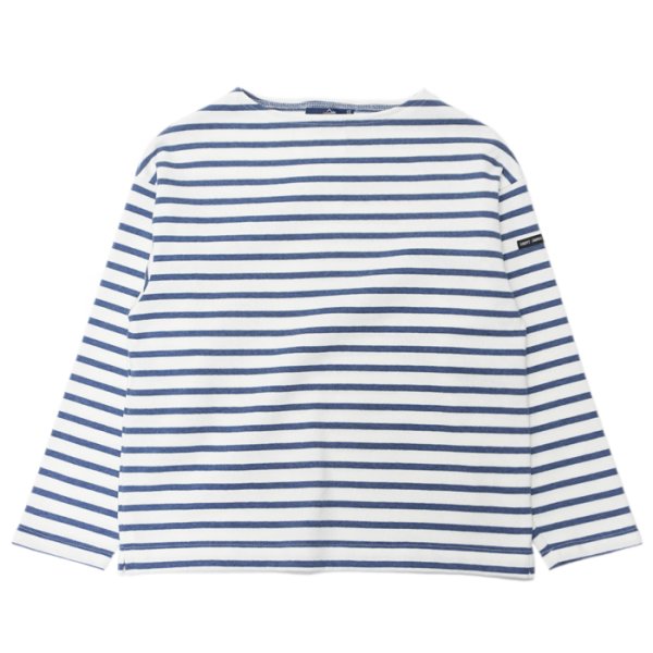 画像2: SAINT JAMES(セントジェームス)OUESSANT LOOSE(ウエッソン・ルーズ)"Women" / NEIGE×COOPER(ホワイト×杢ネイビー) (2)