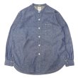 画像1: Post O'Alls（ポストオーバーオールズ）Band Collar Shirt（バンドカラーシャツ）"Classic Chambray" / Indigo（インディゴ） (1)