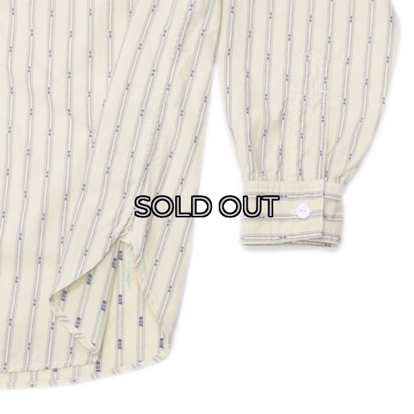 画像5: Post O'Alls（ポストオーバーオールズ）Band Collar Shirt（バンドカラーシャツ）"Stripe Shirting" / Natural（ナチュラル） (5)
