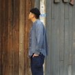 画像8: Post O'Alls（ポストオーバーオールズ）Band Collar Shirt（バンドカラーシャツ）"Classic Chambray" / Indigo（インディゴ） (8)