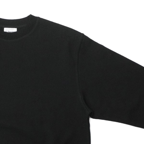 画像4: Yonetomi NEW BASIC（ヨネトミニューベーシック）WAVE COTTON KNIT PULLOVER（ウェーブコットンニットプルオーバー）/ Black（ブラック） (4)