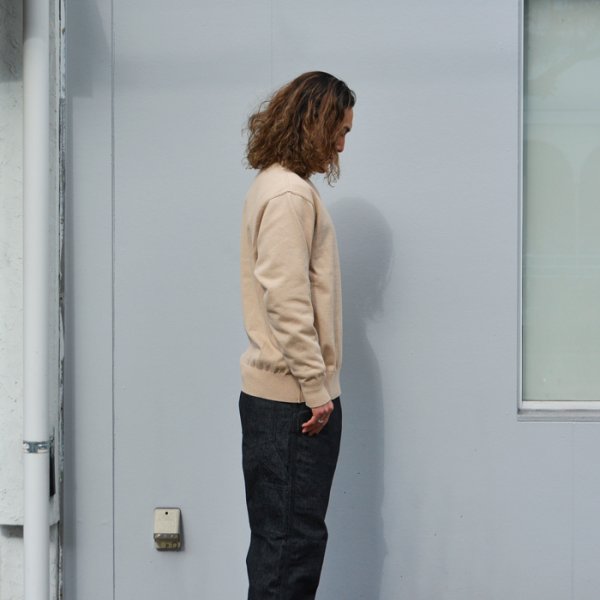 画像8: Yonetomi NEW BASIC（ヨネトミニューベーシック）WAVE COTTON KNIT PULLOVER（ウェーブコットンニットプルオーバー）/ Black（ブラック） (8)