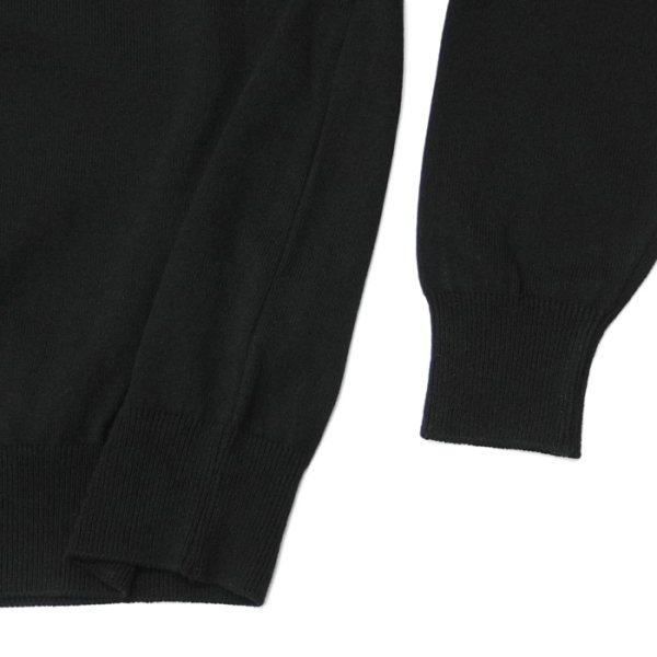 画像5: Yonetomi NEW BASIC（ヨネトミニューベーシック）WAVE COTTON KNIT PULLOVER（ウェーブコットンニットプルオーバー）/ Black（ブラック） (5)