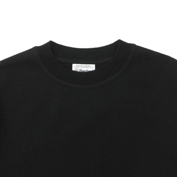 画像3: Yonetomi NEW BASIC（ヨネトミニューベーシック）WAVE COTTON KNIT PULLOVER（ウェーブコットンニットプルオーバー）/ Black（ブラック） (3)