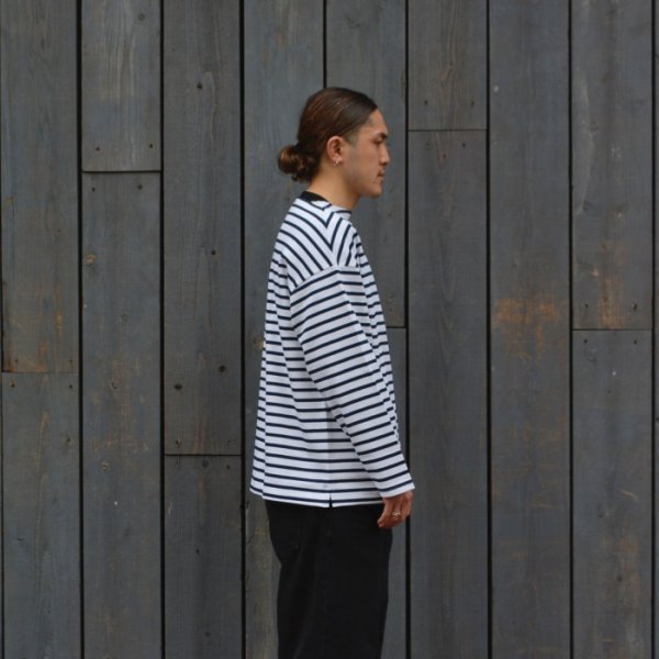 画像8: SAINT JAMES(セントジェームス)OUESSANT LOOSE(ウエッソン・ルーズ)"BORDER" / ECRU×TAUPE(エクリュ×トープ) (8)