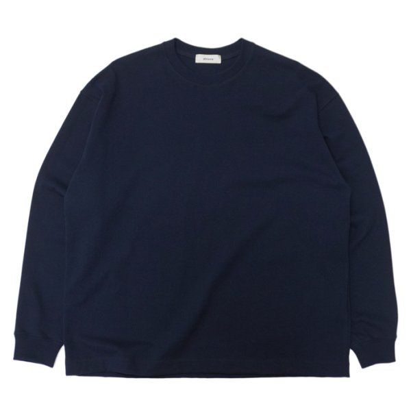 画像1: alvana（アルヴァナ）空紡 L/S TEE SHIRTS（空紡ロングスリーブTシャツ）/ Navy（ネイビー） (1)